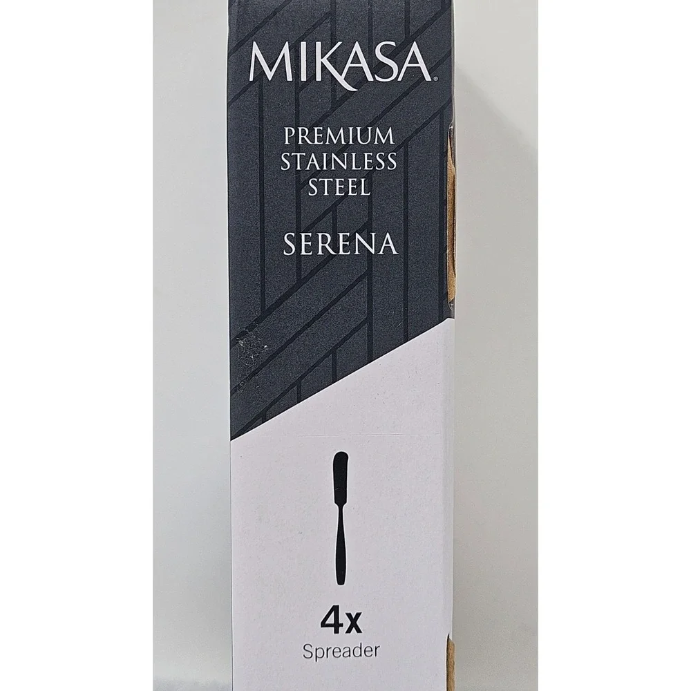 Mikasa Serena Set of Four Spreaders, Forged Premium Stainless Steel, New In Box!